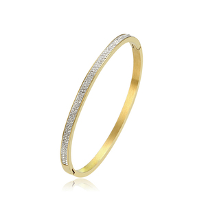 52636 Xuping Fashion 2020 Brazaletes de Acero Inoxidable con Baño de Oro Estilo Italiano para Mujer - Product Image 1
