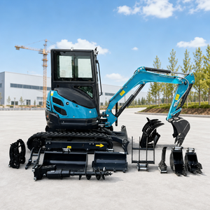 Mini-excavatrice 3,5 tonnes avec moteur Kubota, livraison gratuite, mini-excavatrice sur chenilles pour ferme, excavatrices de 1 tonne, 2 tonnes, petites excavatrices - Product Image 5