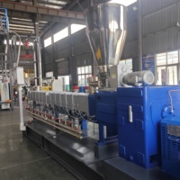 Machine de fabrication de granulés de plastique PVC par extrudeuse à double vis malaxeur de granulés de nylon LDPE recyclé