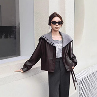 Veste Courte Noire Premium pour Femme en Similicuir PU – Manteau Personnalisé pour l'Automne et le Streetwear