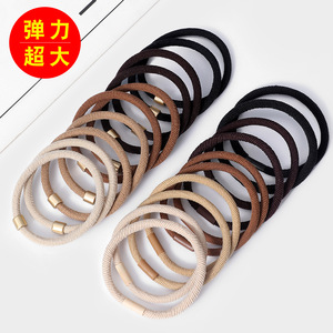 Coletero de Tela de Alta Elasticidad para Cola de Caballo, Color Sólido, Sarga, Uso Diario, Accesorios para el Cabello de Mujer - Product Image 1