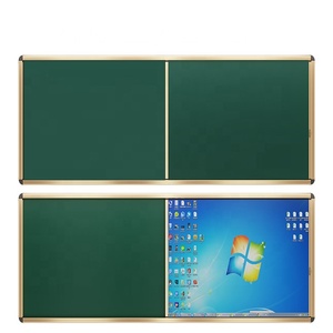 <span class=keywords><strong>Tableau</strong></span> effaçable à sec mural vert coulissant, gain de place, panneau unique, surface anti-reflet <span class=keywords><strong>et</strong></span> support en acier - Product Image 6