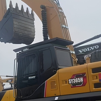 Excavatrice sur chenilles Sany SY365H d'occasion haute performance, 36 tonnes, équipement minier Kawasaki remis à neuf pour les travaux à grande échelle