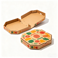 Boîtes à pizza personnalisées Emballage en carton ondulé écologique pour la livraison et les plats à emporter Solutions d'emballage pour pizza durables et personnalisables