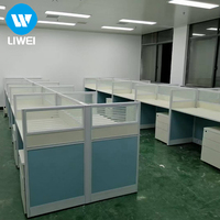 LIWEI Mfc Cloison de bureau mobile moderne, cadre en aluminium, 2/4/6/8 personnes, hauteur réglable, écologique, durable, usage commercial