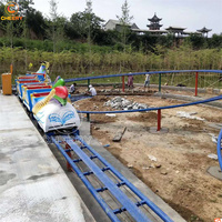 Manège de parc d'attractions familial certifié ECM et CE : Train Budworm, Dragon Glissant, Petite Montagnette pour Parcs Commerciaux