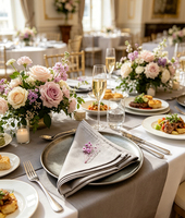 Serviettes en lin et coton de couleur unie, épaisses et solides, réutilisables pour les dîners, les mariages, les fêtes, les banquets, les tables d'hôtel