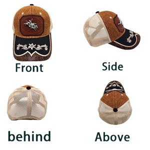 Gorra Trucker Richardson Unisex de Malla con Diseño de Caballo Plateado en 3D, Gorra Vaquera Estilo Western Bellamente Bordada para Uso Casual, Exteriores y Hip Hop - Product Image 5