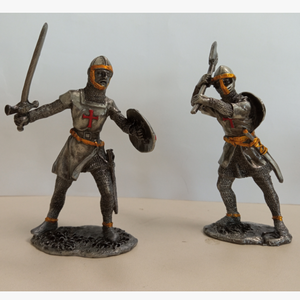 Figurines <span class=keywords><strong>de</strong></span> chevaliers médiévaux européens personnalisées vintage, en alliage <span class=keywords><strong>de</strong></span> <span class=keywords><strong>plomb</strong></span> et d'étain moulé sous pression, sculpture d'armure électroplaquée, souvenir en métal, 8 cm - Product Image 2