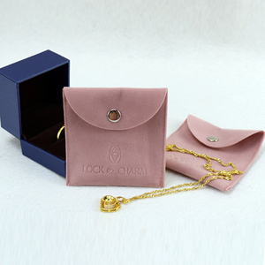 Bolsa de Joyería de Lujo Tipo Sobre, Bolsas de Embalaje de Joyería de Gamuza con Logotipo Personalizado, Bolsas de Regalo de Terciopelo para Joyería - Product Image 3