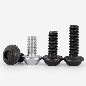 Tornillos de cabeza hexagonal con reborde dentado M5 x 12 mm M6, tornillos de máquina de cabeza de acero al carbono para muebles ISO7380 - Product Image 3