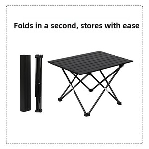 Aluminum Alloy X Frame Folding <b>Table</b> Skinny Leg Egg Crate Rectangular Quick Assembly Portable Outdoor Dining - Product Image 3