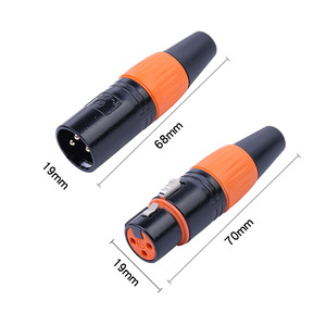 ขั้วต่อ XLR 3 ขา ปลั๊กไมโครโฟน ฉนวนสีส้ม ขั้วต่อเสียงและวิดีโอ - Product Image 2
