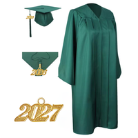Ensemble de Robe de Remise de Diplôme Personnalisée Noire Mate avec Toque, Ruban et Écharpe – Tenue Académique Unisexe pour Adultes (École, Université) – Vente en Gros