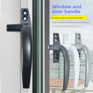 نافذة بابية حديثة من سبائك الألومنيوم 50 نوع قفل باب من سبعة أحرف فتح خارجي منزلق للاستخدام في الشقة - Product Image 1