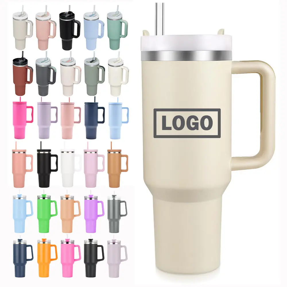 Eco Friendly Oem sublimación 30oz café taza de cristal gimnasio termo 40 Oz tazas lindas con pajita 40 oz vaso con asa