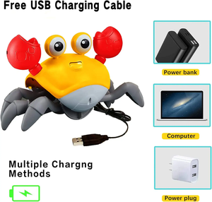 Al Aire Libre verano tirar caminar electrónico barriga tiempo cangrejo baile verde gateando cangrejo bebé juguete cangrejo juguete para bebé niño 6-12 meses - Product Image 6