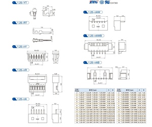ขั้วต่อสาย PCB แบบ Pitch 1.25 มม. ต่อกับบอร์ด ขั้วต่อ 2-16 พิน แบบ SMD ทนความร้อนสูง ป้องกันการลามไฟ หัวต่อแบบตัวเมีย - Product Image 5