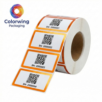 Étiquettes adhésives en rouleau personnalisées avec code QR et code-barres, étanches, écologiques, durables, à faible MOQ, pour le suivi des actifs