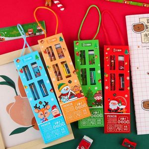 Christmas Handheld 6-Piece Primary Ruler Rubber Pencil Sharpener <b>Gift</b> <b>Set</b> Five Piece Stationery <b>Set</b> for Children Christmas <b>Gift</b> - Product Image 5