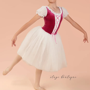 Hochwertiges Samt-Ballett-Tutu Romantisches Giselle-Tanzkostüm - Product Image 1