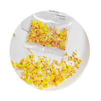 Tranches d'argile polymère de Popsicle jaune Orange cristal diamant strass décoration d'ongles argile douce Fruit Slime remplissage bijoux charme