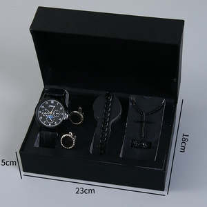 Men's Gift <b>Set</b> <b>Watch</b> Rings Necklace Bracelet Valentine's Day Father's Day Business Present Cross Border Souvenirs - Product Image 2