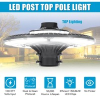 Lámpara de Jardín LED de 60W 5000K IP65, Cuerpo de Aluminio Impermeable, Pantalla de PC con Sensor de Luz, Alimentación CA