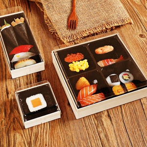 Plateau en bois d'aspen avec couvercle à fermeture magnétique, logo personnalisé, boîte alimentaire végétarienne, emballage écologique, produit très vendu - Product Image 4