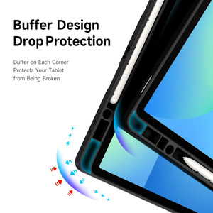 Wholesale of <b>tablet</b> protective cases suitable for Samsung Tab S10 FE Plus transparent <b>tablet</b> protective case with detachable <b>pen</b> - Product Image 5