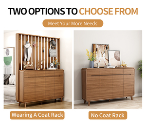 Multifunctional Modern Wooden Shoe <strong>Bench</strong> with Hooks <strong>Storage</strong> Cabinet for Entryway <strong>Hallway</strong> Warehouse Use-Customizable Size &amp; Color - Product Image 6