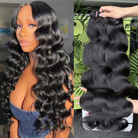 Extensions de Cheveux Brésiliens Vierges de Qualité Supérieure, Grade 12A, Ondulés, Alignés dans le Sens de la Cuticule, 100% Naturels, Double Trame Faite à la Machine