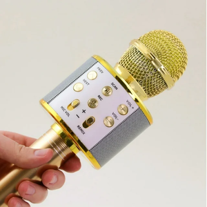 Professional Home KTV Handheld Wireless <b>Microphone</b> USB Rechargeable Portable With Metal <b>Speaker</b> Singing <b>Microphone</b> - Product Image 4
