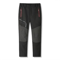 Pantalon de ski softshell polaire imperméable pour homme et femme, taille mi-haute, coupe droite, épaissi, grande taille, pour sports de plein air, automne-hiver