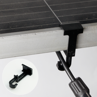 Accessoires pour modules photovoltaïques, crochets de fixation latéraux en plastique à installation rapide pour le routage des câbles des panneaux solaires photovoltaïques
