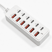 Station de charge rapide 12 ports 30W Type-C et USB-A PD pour téléphones, montres, écouteurs - Hub de charge en gros