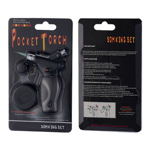 Hot Design Vente Mini Vente en Gros Logos Personnalisés Rechargeables BBQ Jet Torche Briquet avec Couvercle Sûr Écologique Coupe-Vent Cadeaux - Product Image 3