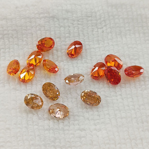 Pierre de zircone cubique ovale synthétique colorée, taille glace pilée, 5x7mm, pour la fabrication de bijoux - Product Image 4