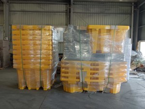 Heavy Duty nhà sản xuất leakproof dầu IBC 2 trống ngăn chặn công nghiệp kho lưu trữ nhựa tràn Pallet với nước xuất khẩu - Product Image 6