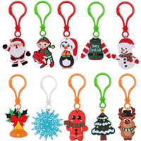 Porte-clés Pendentif PVC Bonhomme de Neige de Noël, Décoration de Sac à Dos, Flocon de Neige, Bonhomme en Pain d'Épices, Accessoire Style Hiver
