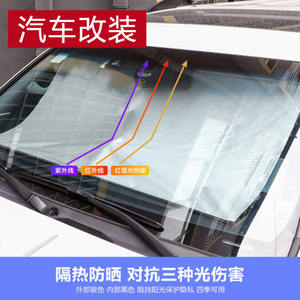 Pare-soleil rétractable à 4 pièces, protection solaire frontale, à commande <span class=keywords><strong>centrale</strong></span>, isolation thermique, pour Toyota <span class=keywords><strong>Land</strong></span> <span class=keywords><strong>Cruiser</strong></span> - Product Image 1