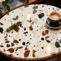 Revêtement de sol en terrazzo de luxe commercial, dalle de terrazzo artificielle, couleur personnalisée pour hôtel, villa, appartement, projet