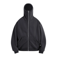 2023 hiver nouveau produit masqué foncé 360 GSM peluche épais ensemble pull à capuche à fermeture éclair pour hommes