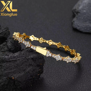 European American 6.5mm Spring Zircon Tennis Bracelet Cross-Border Fine Chain Link Jewelry for <b>Men</b> Women Personalities - Product Image 2