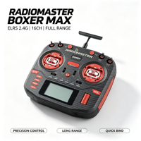 Radiocommande Radiomaster Boxer MAX 2,4 GHz en plastique ELRS avec cardans CNC AG01, boutons pliables et poignées en cuir pour avion FPV/RC