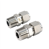 Adaptateur de tube à raccord mâle NPT 1/4'' en acier inoxydable 3mm-1/2'' pour installation de conduites de gaz et d'instrumentation