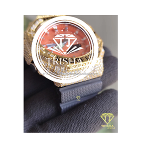 Reloj de Estilo Personalizado Más Vendido con Diamantes Moissanite VVS y Bisel de Plata de Ley con Incrustaciones, Disponible a Precio de Mayoreo - Product Image 1