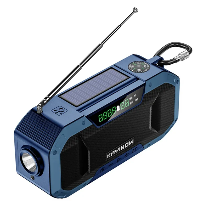 DF580 radio Portable AM FM solaire sans fil, multi-haut-parleur, manivelle de puissance 7W SOS alerte étanche noaa Ham Radio