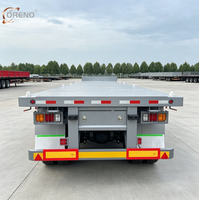 Semi-remorque plateau 2 essieux 40 pieds pour transport de conteneurs avec suspension américaine