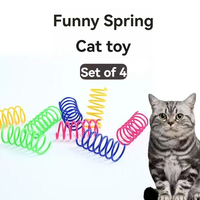 Juguete de Plástico Colorido para Mascotas, Juguete Interactivo para Gatos con Movimiento de Rebote, para Entretenimiento Autónomo